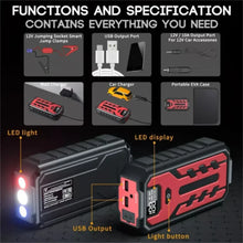 Car Emergency Starting Power Supply 600A-1200A Portable Charger Auto Jump Starter 12V Petrol Diesel Car Battery Starter