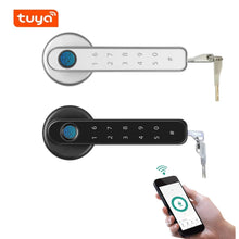 Biometric Fingerprint Smart Door Lock Electronic Digital Lock With Tuya Password Fingerprint Keyless Security Door Handle Home