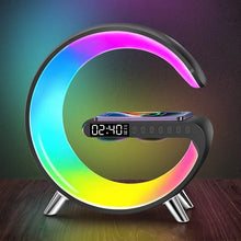 Alarm Clock Bluetooth Speaker Home Soundbar 15W Wireless Charger APP Control RGB Night Light Atmosphere Lamp for Iphone Samsung