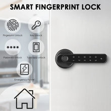 Biometric Fingerprint Smart Door Lock Electronic Digital Lock With Tuya Password Fingerprint Keyless Security Door Handle Home