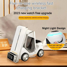 Forklift Design Universal Wireless Charger Station For Smart Watch Car Design Night Light Charging Station