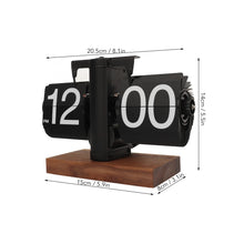 Digital Flip Down Clock 12 Hours Retro Automatic Turning Battery Operated Mechanical Clock for Home Room Office Decoration